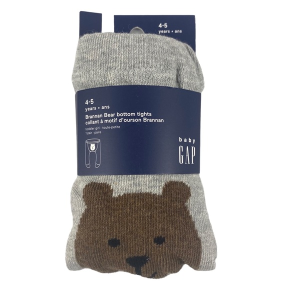 NWT Toddler Brannan Bear Bottom Grey Tights - Size 4-5 Years - Picture 1 of 4
